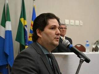Novo secretário, José Mauro em discurso. (Foto: Arquivo pessoal).