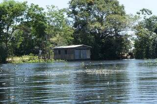 Região alagada do Pantanal. Além da pecuária, pousadas estão tendo prejuízo.