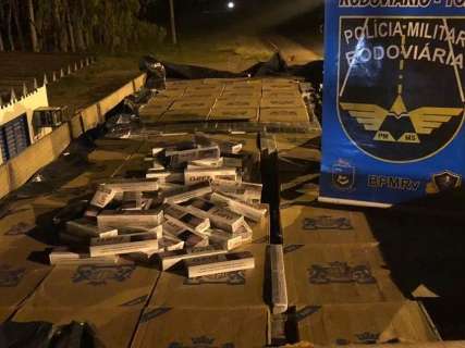 Polícia apreende carga de cigarro paraguaio avaliada em R$ 1 milhão