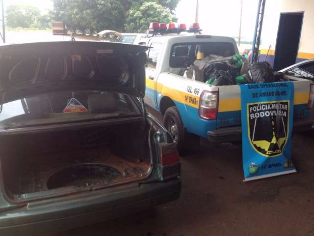 Pol&iacute;cia Militar Rodovi&aacute;ria apreende 278 quilos de maconha na MS-276