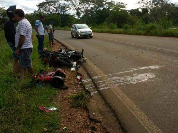 Identificadas vítimas de acidente entre moto e caminhão na MS-276