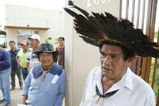 Cerca de 40 indígenas ocupam a sede do Dsei em MS. (Foto: Gerson Walber)