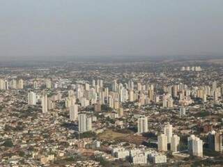 Imagem aérea de Campo Grande, onde inflação fechou em 0,15% em dezembro (Foto: Marcos Ermínio / arquivo)