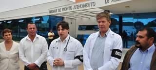 Médicos lançaram campanha pela paz, no posto da Vila Almeida.