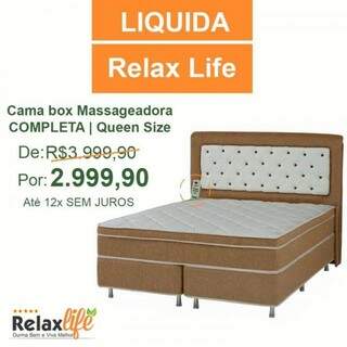 Liquida Relax Life tem 48h de ofertas incríveis de colchões de massagem