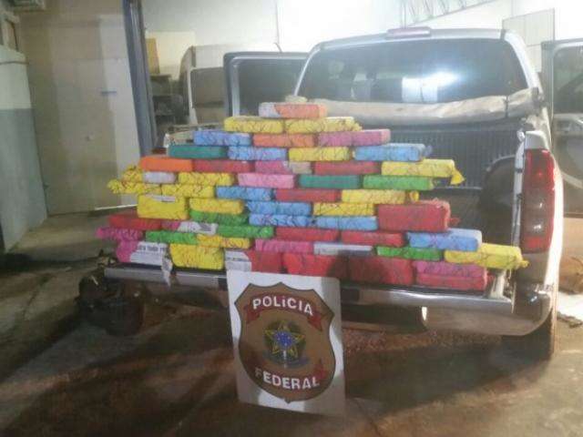 PF apreende 60 kg de coca&iacute;na e prende traficante de 28 anos na MS-164