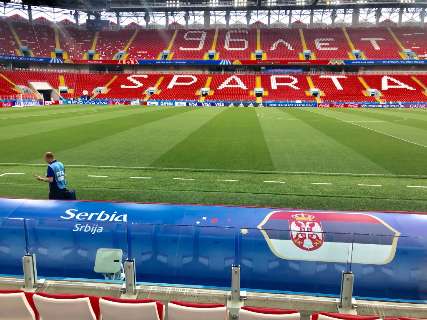 Previsão de casa cheia no Spartak Stadium para Brasil e Sérvia
