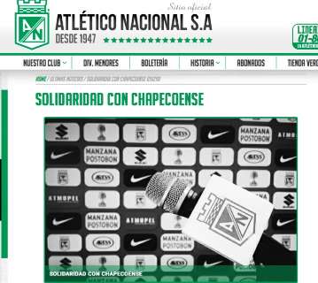 Clube colombiano mantém programação para jogo com Chapecoense