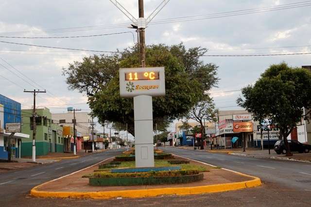 Com m&iacute;nima de 9 graus, Dourados tem 11&ordm; dia de estiagem e baixa umidade