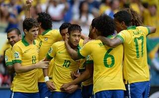 Neymar marcou o primeiro da seleção aos dois minutos do primeiro tempo(Foto: Vanderlei Almeida/AFP)