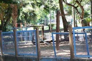 O parque também está esquecido com cara de abandonado (Foto: Henrique Kawaminami) 