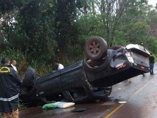 Pastor de Campo Grande morreu após caminhonete capotar em rodovia do Paraná. (Foto: Icaraíma 24 horas)