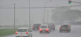 Chuva na manhã de hoje em Campo Grande