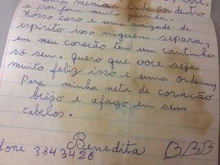 Durante quatro anos, único contato de Débora era com a avó de Juliano, por carta. 