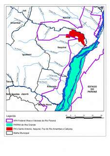 Mapa de localização do assentamento dentro da APA do Rio Paraná. (Divulgação).