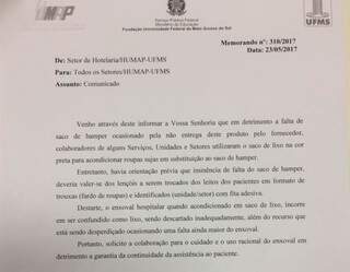 Comunicado alerta para cuidados ao colocar roupas de cama para lavar. 