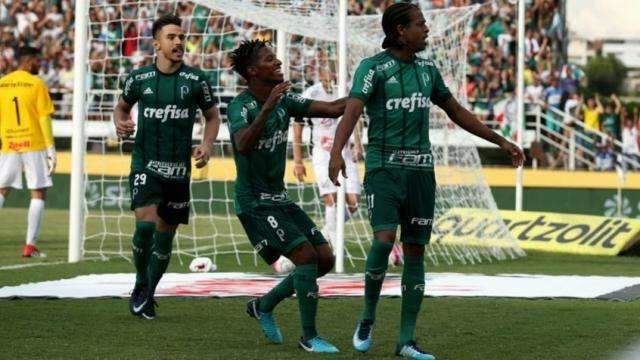 Palmeiras vence o Bragantino e mant&eacute;m 100% de aproveitamento