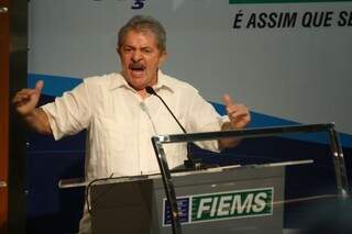 Ex-presidente comentou sobre conflitos no Estado durante agenda em Campo Grande (Foto: Marcos Ermínio)