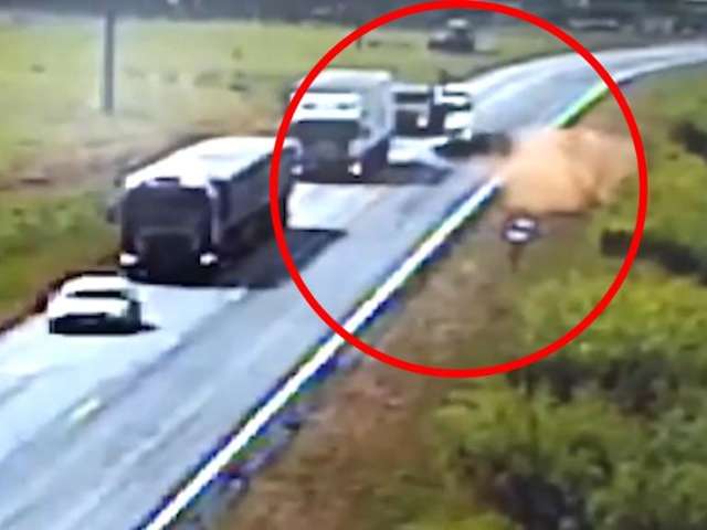 Impressionante: v&iacute;deo mostra ultrapassagem que provocou colis&atilde;o 