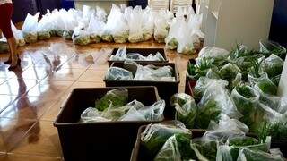 Prefeitura de Ponta Porã distribuiu 600 cestas de alimentos para famílias de baixa renda nesta quarta-feira (Foto: Assessoria)