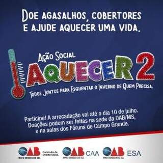 Com inverno pr&oacute;ximo, institui&ccedil;&otilde;es iniciam arrecada&ccedil;&atilde;o de agasalhos