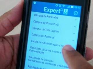 Layout do aplicativo para celular. (Foto: Divulgação/UFMS) 