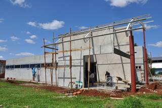 Unidade de saúde do Altos da Monte Alegre está entre os seis postos de saúde em construção; outros oito serão construídos em Dourados. (foto: A. Frota)