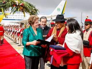 Dilma durante posse do presidente da Bolívia, Evo Morales (Foto; Arquivo/Presidência da República)