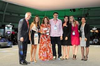 Equipe DígithoBrasil na entrega do prêmio - foto divulgação.