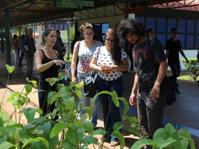 Universit&aacute;rios aderem a campanha ambiental e recebem mudas de &aacute;rvores