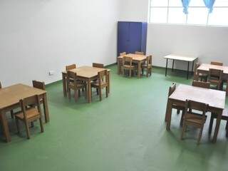 Sala de aula reformada da escola Primeiros Passos (Foto: João Garrigó)