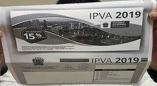 Boleto do IPVA 2019 foi distribuído pelo governo do Estado. 