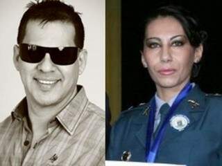Valdeni Lopes Nogueira, 47 anos, major morto, e a  tenente-coronel da Polícia Militar, Itamara Romeiro Nogueira. (Foto: Reprodução/ Facebook)