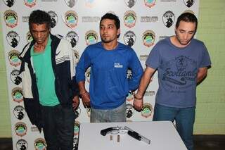 Trio envolvido na tentativa de roubo a igreja em Campo Grande (Foto: Fernando Antunes)