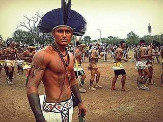 Rocky durante os Jogos Mundiais Indígenas (Foto: Divulgação) 