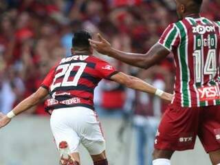 Uribe marcou dois dos três gols na vitória do Flamengo sobre o Fluminense. (Foto: Flamengo/Divulgação)