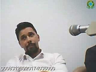 João Paulo Calves durante audiência de custódia (Foto: Reprodução)