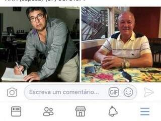 Dá esq. para dirt. Mauro Dias dos Santos, e José Aparecido Rodrigues, o “Goiaba” (Foto: Reprodução/ Facebook)