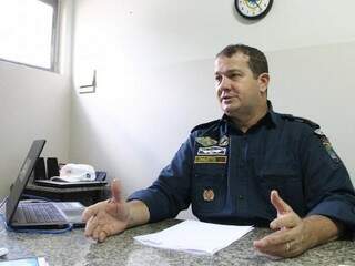 Tenente-coronel José Amorim Longatto, novo comandante do Batalhão de Trânsito em Campo Grande (Foto: Marcos Ermínio)