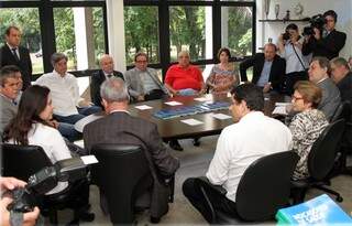 Encontro entre conselheiros do TCE-MS e bancada federal firmou pacto por  melhor governança. (Foto:Divulgação) 