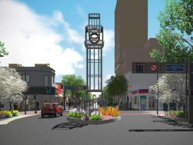 Com base pronta, monumento de rel&oacute;gio ser&aacute; instalado em maio