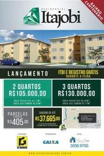 Residencial Itajobi ter&aacute; apartamentos com parcela a partir de R$ 405,00