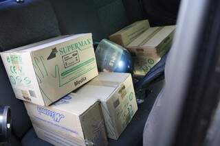 Veículo com produtos furtados do HR. Foto: Marcos Ermínio.