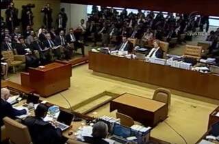Ministros do STF decidem se votação para o impeachment é aberta ou fechada. (Foto: TV Justiça)