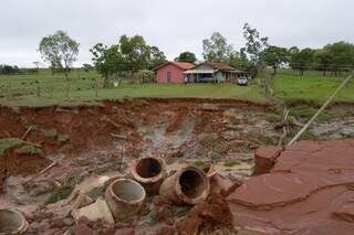 Chuva provocou prejuízo em fazendas da região rural do município (Mandy Biagi)