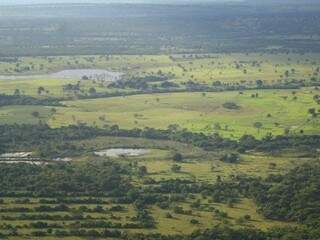 Vista aérea de propriedade rural em Mato Grosso do Sul. Prazo para DITR começa nesta segunda-feira (13). (Foto: Marcos Ermínio/Arquivo)