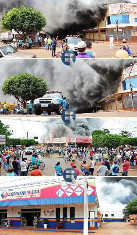  Inc&ecirc;ndio atinge centro comercial em Sidrol&acirc;ndia