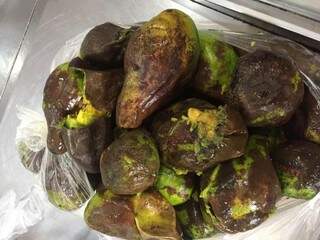 Muito maduros, abacates foram tomados por fungos. (Foto: Divulgação/Procon)  