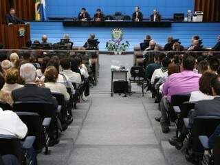 Sessão na Assembleia Legislativa de MS. (Foto: Victor Chileno/ALMS)