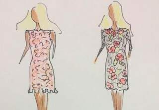 Dois vestidos que serão usados por Maria Cecília.